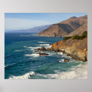 Póster EUA, Califórnia, Costa Big Sur