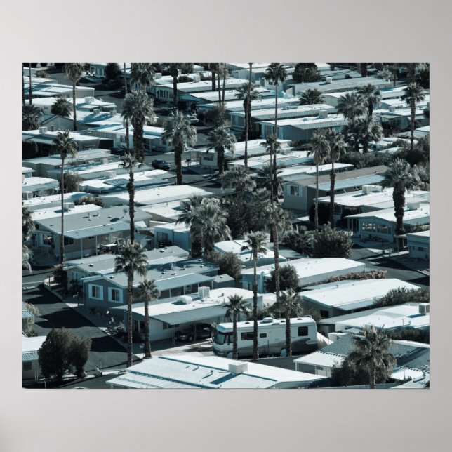 Poster EUA, Califórnia, Palm Springs. Parque de trailers  (Frente)