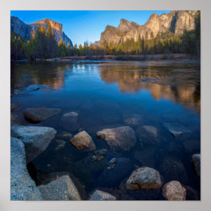 Póster EUA, Califórnia. Vista do Vale de Yosemite 2