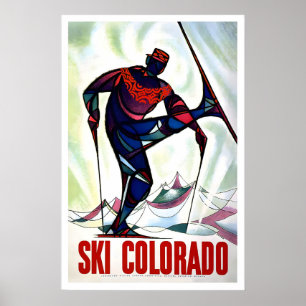 Poster EUA Colorado Aspen Montanhas Rochosas Esportes de
