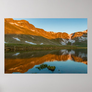 Poster EUA, Colorado, Mt. Evans. Reflexo do Summit Lake