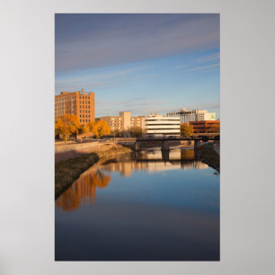 Póster EUA, Dakota do Sul, Sioux Falls, City Skyline