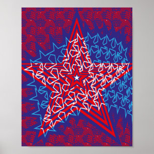 POSTER EUA ESTARRA BANDEIRA POR MASANSER PIXELAT