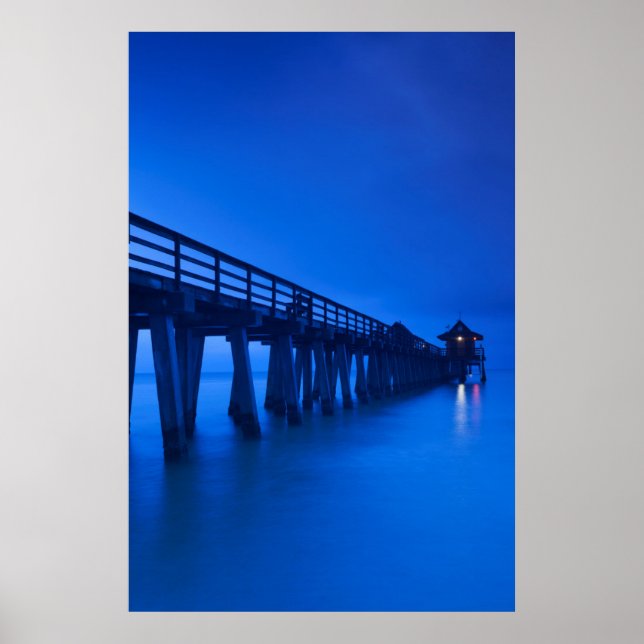 Póster EUA, Flórida, Costa do Golfo, Naples, Pier de Napl (Frente)