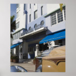 Póster EUA, Florida, Miami Beach: South Beach, Art Deco<br><div class="desc">COPYRIGHT Walter Bibikow / DanitaDelimont.com | US10 WBI0165.jpg | EUA,  Flórida,  Miami Beach: South Beach,  Art Deco Hotels,  Park Central Hotel e 1930 Car</div>