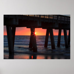 Póster EUA, Geórgia, Ilha Tybee, Pier Tybee