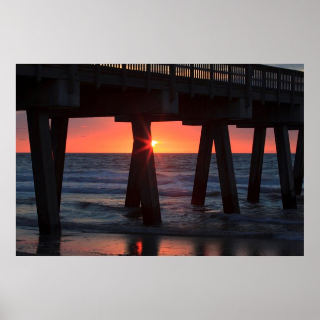 Póster EUA, Geórgia, Ilha Tybee, Pier Tybee (Frente)