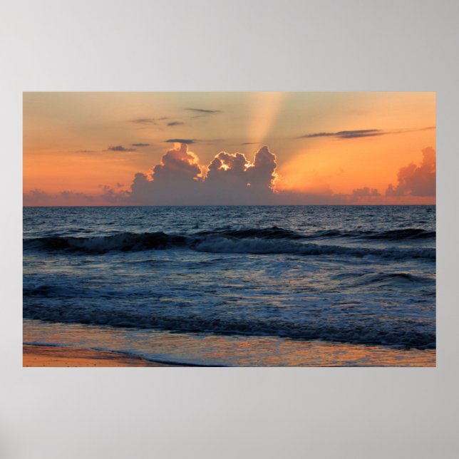 Póster EUA, Geórgia, Tybee Island, Praia da Ilha Tybee (Frente)