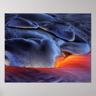 Póster EUA, Havaí, Ilha Grande, Kilauea, Vulcanoes NP,