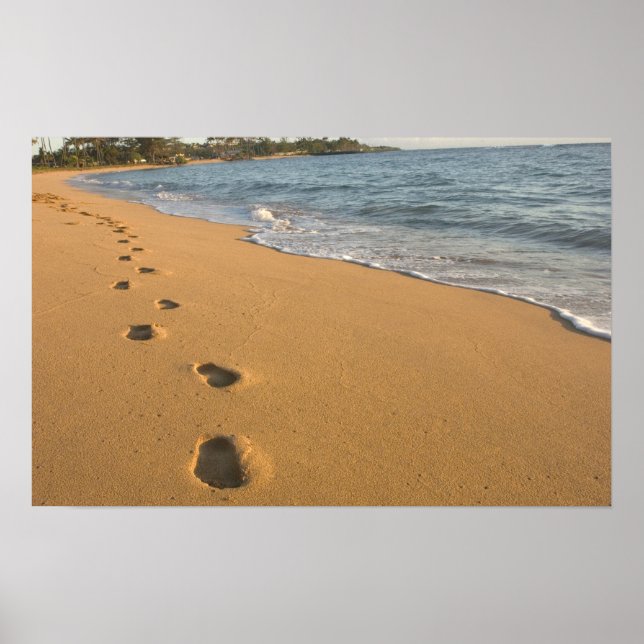 Póster EUA, Havaí, Kauai, Kapa'a, frente de praia. RF) (Frente)
