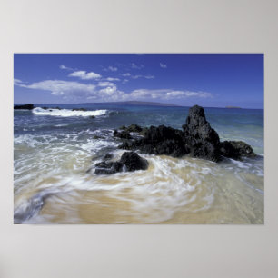 Póster EUA, Havaí, Maui, Maui, Praia Makena, Surf on