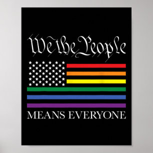 Poster EUA Igualdade LGBTQ Nós, o Povo Significa Todos GA