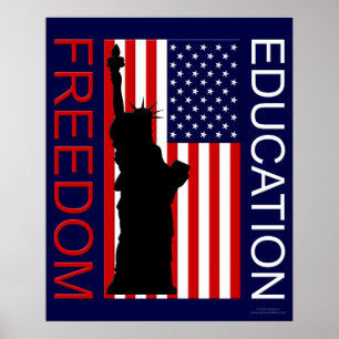 Poster EUA - LIBERDADE - EDUCAÇÃO