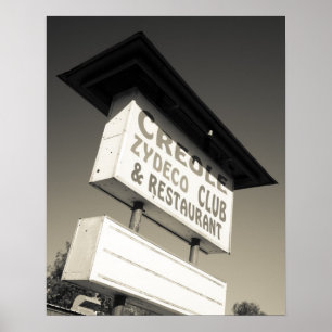 Póster EUA, Louisiana, Henderson. Música Creole Zydeco