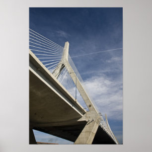 Póster EUA, Massachusetts, Boston. A Ponte Zakim.