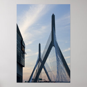 Póster EUA, Massachusetts, Boston. A Ponte Zakim. 2