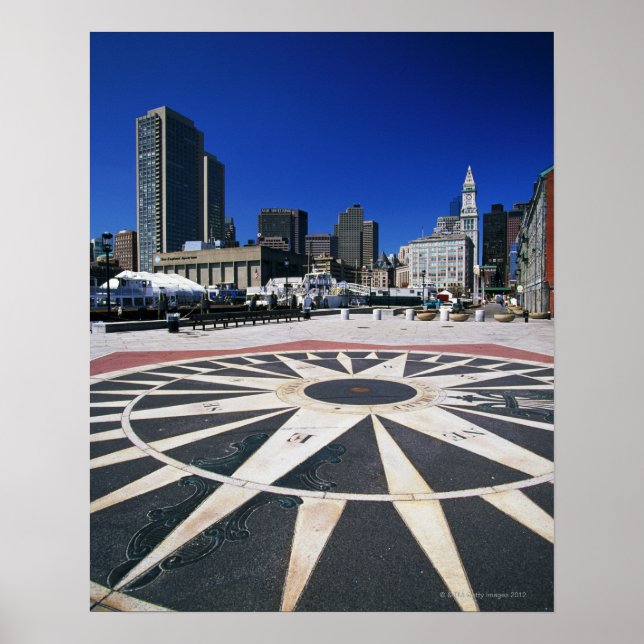 Poster EUA, Massachusetts, Boston, Boston porto (Frente)