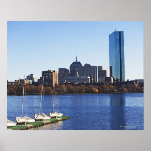 Póster EUA, Massachusetts, Boston skyline
