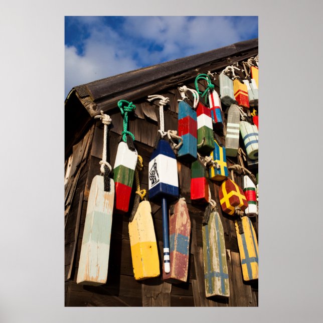 Poster EUA, Massachusetts, Gloucester, Boias de Lagosta 2 (Frente)
