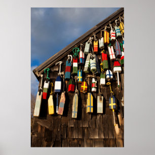 Póster EUA, Massachusetts, Gloucester, Buoys de Lagosta