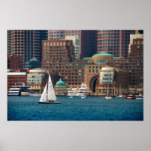 Poster EUA, Massachusetts. Linha Skyline 2 da Fronteira d