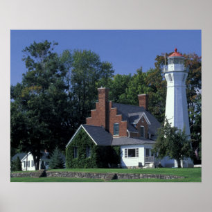 Poster EUA, Michigan, Lake Huron. Porto Sanilac