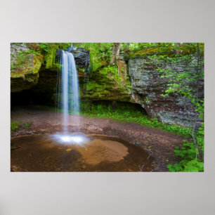 Póster EUA, Michigan. Scott's Falls No Michigan Superior