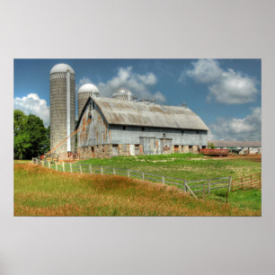 Poster EUA, Minnesota Celeiro E Silo