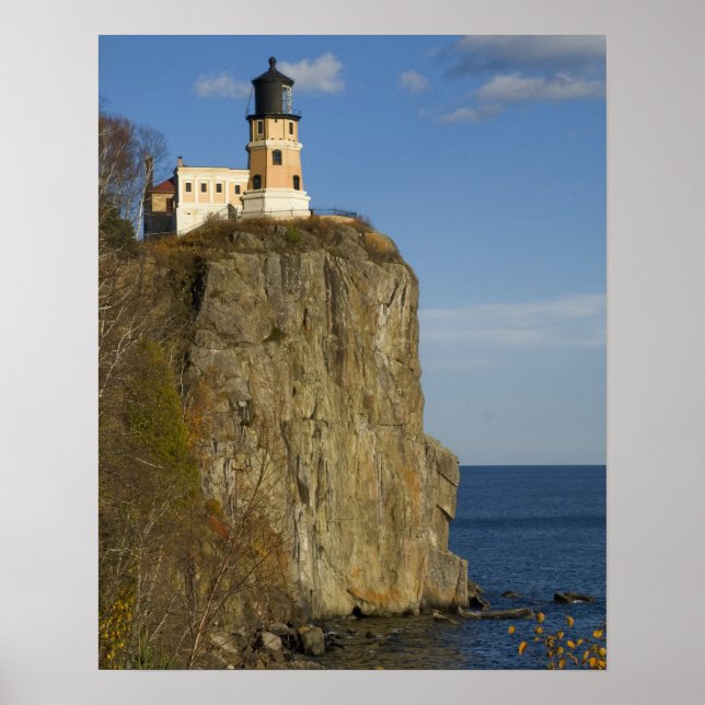 Poster EUA, Minnesota. Farol Split Rock no lago (Frente)