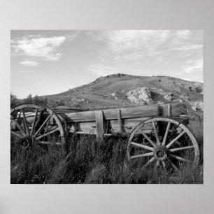 Póster EUA, Montana, Parque Estadual Bannack Velha carroç