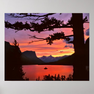 Póster EUA, Montana, Parque Nacional Glaciar. Paisagem