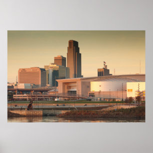 Póster EUA, Nebraska, Omaha, Skyline