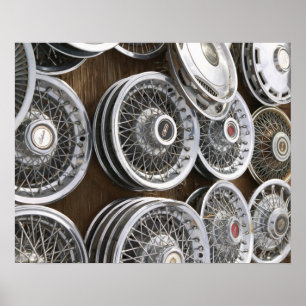 Póster EUA, New mexico, Prewitt: Auto Hubcaps/Rt. 66