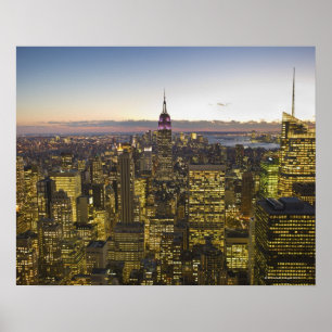 Poster EUA, New York, Nova Iorque, arquitectura da cidade