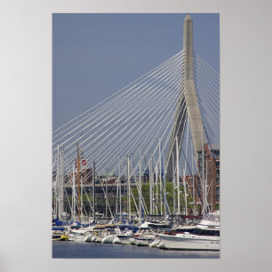 Póster EUA, Nova Inglaterra, Massachusetts, Boston, barco