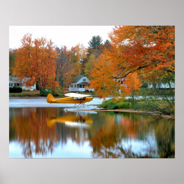 Póster EUA, Nova Inglaterra, New Hampshire. Plano flutuan (Frente)