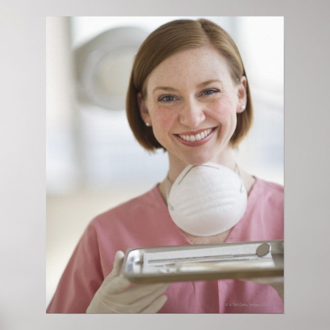 Póster EUA, Nova Jersey, Jersey City, assistente dentária (Frente)