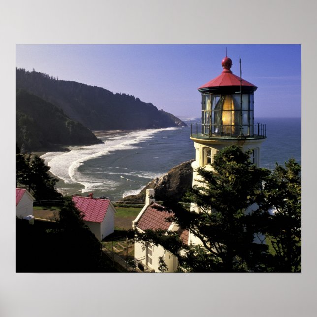 Poster EUA, Oregon, Florença. Farol de Cabeça Heceta (Frente)