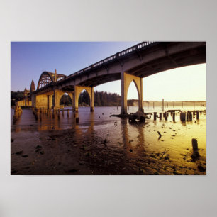 Póster EUA, Oregon, Florence. Ponte Siuslaw e