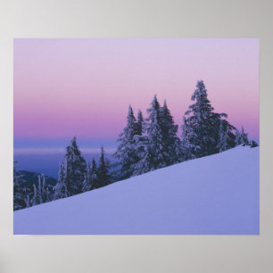 Poster EUA, Oregon, Floresta Nacional de Deschutes, Dusk
