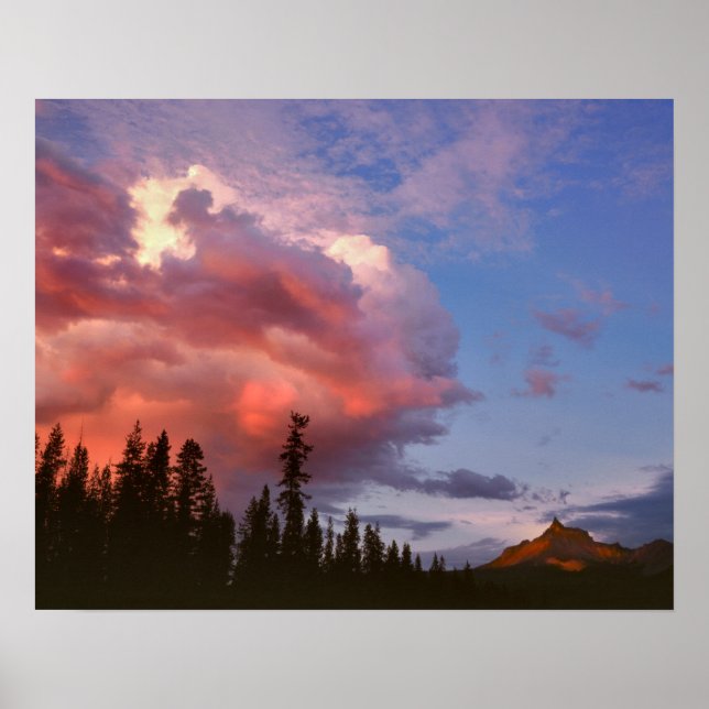 Póster EUA, Oregon, Floresta Nacional de Umpqua. Tempesta (Frente)