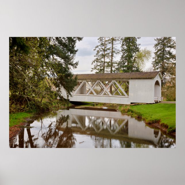 Póster EUA, Oregon, Scio, Hannah Bridge (Frente)