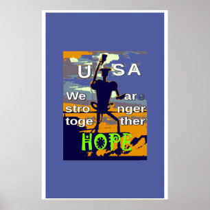 Poster EUA Somos Esperanças Mais Fortes