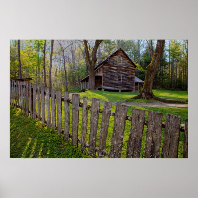 Poster EUA, Tennessee, Cabana em Cades Cove (Frente)