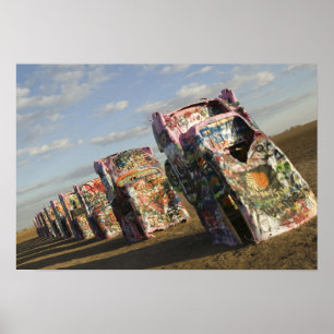 Póster EUA, TEXAS, Área de Panhandle, Amarillo: Cadillac