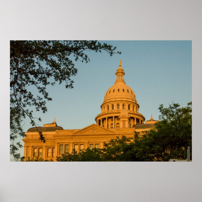 Poster EUA, Texas, Austin. Capitólio (1888) (Frente)