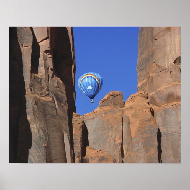 Póster EUA, Utah, Monument Valley. Um balão de ar (Frente)