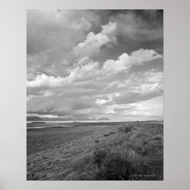 Póster EUA, Utah, Nuvens sobre a paisagem (Frente)