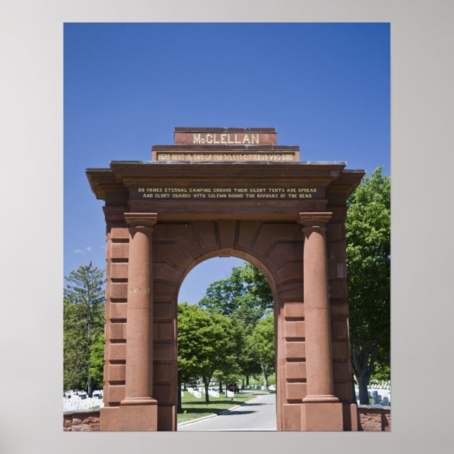 Poster EUA, VA, Arlington. Porta McClellan em Arlington (Frente)