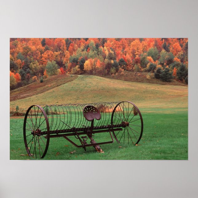 Póster EUA, Vermont, Fazenda. (Frente)